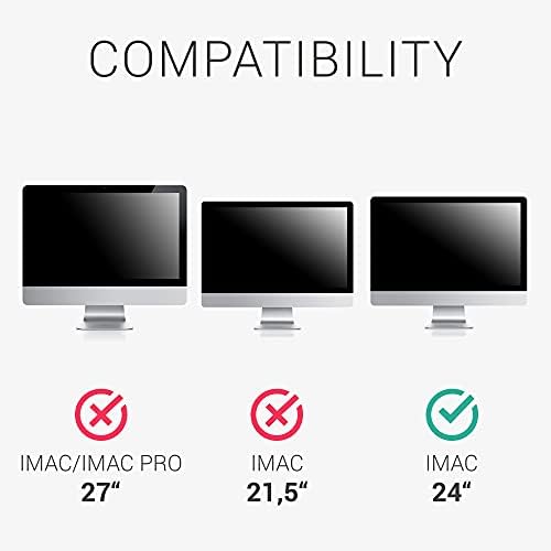 kwmobile Cover Compatible with Apple iMac 24" - 4-in-1 Case for Monitor and Accessories - Dark Grey