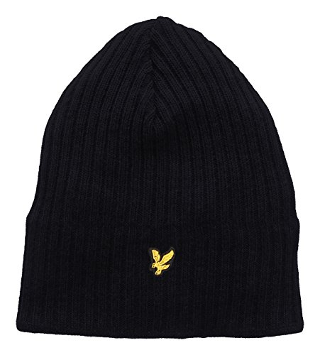 Lyle & Scott Knitted Ribbed Cuffia, Blu (New