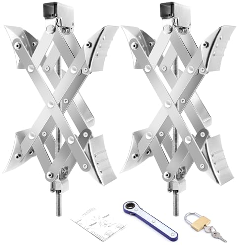 Pafessa X-Shaped RV Wheel Chock Fit 3.25” to 10.5” Camper Wheel Chock Stabilizer Scissor with...