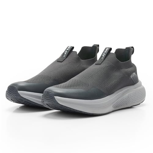 Image of Boldfit Mens Walking Shoes, Breathable Knit Slip-On Casual Shoes with Memory Foam Insole, Thick Eva Outsole & Padded Heel Support, Lightweight, Sock-Like Fit for All-Day Comfort