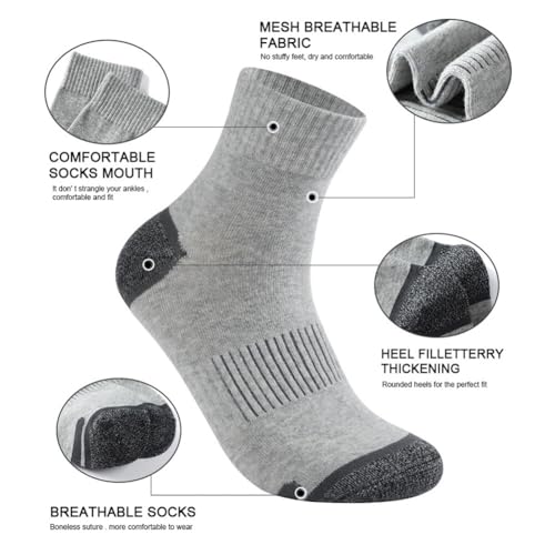Zcargel Sports Socks For Men, 5 Pairs Men Resistant Breathable Socks Sports And Leisure Mid-Length Socks Printed Cotton Socks4