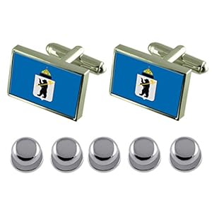 Select Gifts Shirt jurk studs Yaroslavl stad Rusland vlag manchetknopen