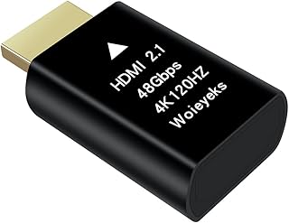Woieyeks 4K 120Hz HDMI 2.1 Dummy Plug,Virtual Display Emulator,Headless Ghost Display Adapter Support 3840x2160@120HZ,1440@120HZ,1080P@120HZ EDID Monitor Emulator（8K not Supported）