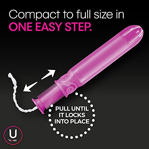 Image of U By Kotex Click Compact Tampons, Multipack, Regular /Super Absorbency, Unscented, 30Count (Packaging May Vary), 0.380 Lb