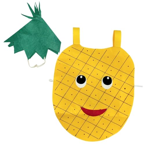 Image of Kaku Fancy Dresses Fruit and Vegetable Costume Paper Cutout with Cap For Kids | Healthy Food Costume For Boys & Girls (Tracksuit Not Included)