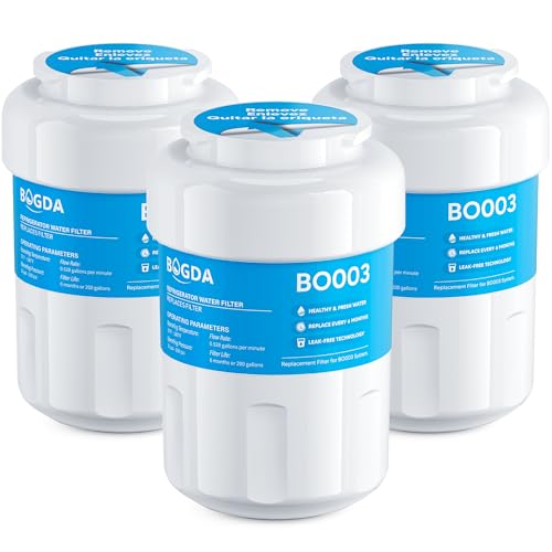 Water Filter Replacement Fit for G-E M-WF Smart-Water MWFP MWFA, GWF, HDX FMG-1, WFC1201, RWF1060, 197D6321P006 Fit for Ken-more 9991, GSE25GSHECSS, WD-F13, PC75009 (3 Filters), By BOGDA