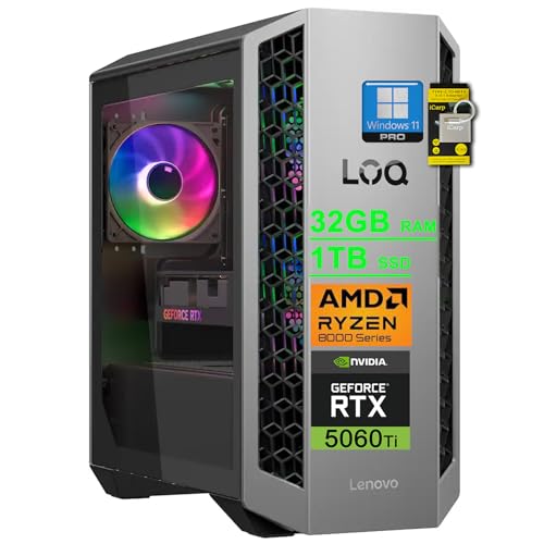 Lenovo LOQ Gaming Tower Desktop AMD 8-core Ryzen 7 8745HX 32GB RAM 1TB SSD GeForce RTX 5060 Ti GDDR7...