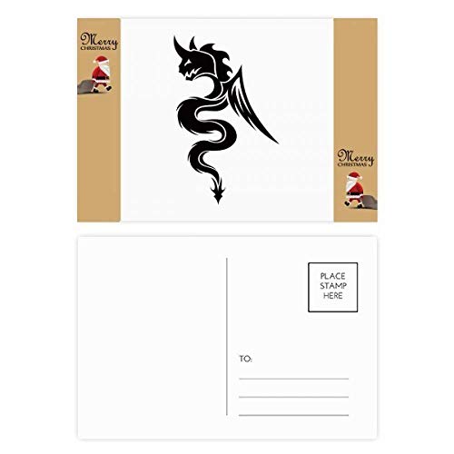 Carte postale Noël dragon lot de 20 pour dire merci de façon originale et artistique