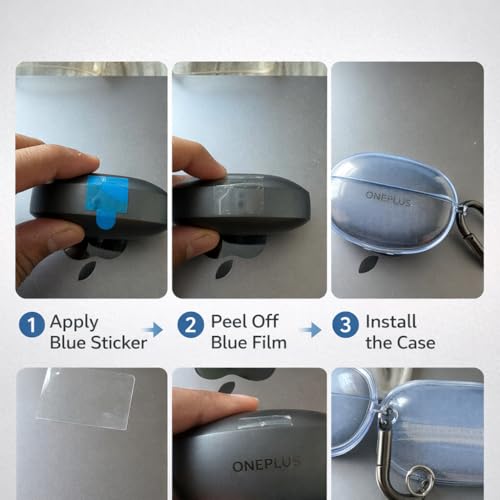 Image of Clear Case Cover for OnePlus Buds 4 with Heavy Duty Carabiner (Transparent)