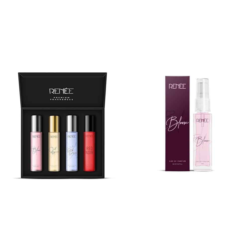 Unisex Premium Perfume Gift Set Pack Of 4 Eau De Parfum | 15Ml And & Eau De Parfum Bloom 8Ml, Premium Long Lasting Luxury Perfume Spray Rose Scent For All Occasions