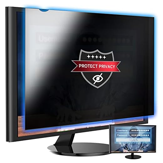 Skylarking 27 inches Computer Privacy Screen Filter, Anti-Spy Anti-Glare Screen Protector Film Compatible 27" Widescreen Computer Monitor with Aspect Ratio 16:9 (WxH:598mm x 337mm)