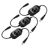 [3 Pack] KEYGMA LED Strip Light Dimmer, DC 12V-24V Dimmer Switch for Strip Lights 2835 3528 5050 563