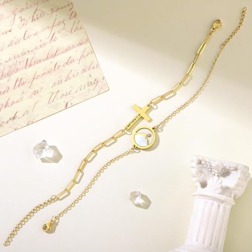 JoycuFF Christian Gifts for Women Mustard Seed Bracelets Christian Bracelets Baptism Confirmation First Communion Gifts Religious Jewelry for Women3