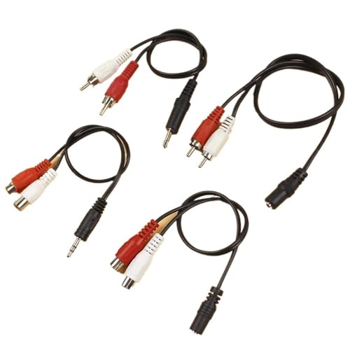Cable Auxiliar 3.5mm a 2 RCA Stereo Y Splitter miniatura 2