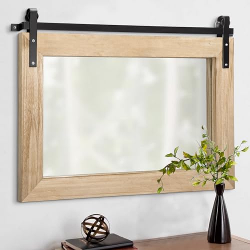 AAZZKANG Mirrors for Wall Large Rectangle Barn Door Mirror with