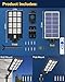Ofuray Solar Street Lights Outdoor,Solar Security Flood Lights Parking Lot Lights Commercial Dusk to Dawn, 6500k Waterproof Led with Remote Control Motion for Street,Court,Barn (Of-5600W 560000Lm)