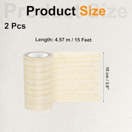 Image of PATIKIL Wood Grain Tape 4 inch x 15 Ft, 2 Pcs Self-Adhesive Wood Texture Repair Tape Realistic Wooden Effect Patch for Furniture Cabinets Floor Walls,Light Yellow Oak