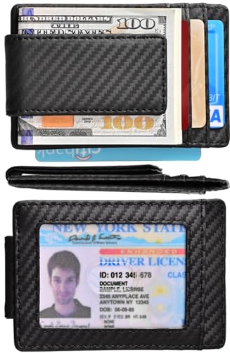 kinzd Money Clip, Front Pocket Wallet, Leather RFID Blocking Strong Magnet thin Wallet