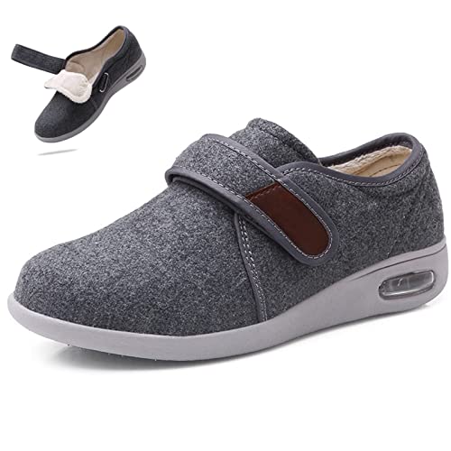 LGZY Orthopädische Diabetische Schuhe, Senioren Schuhe Mit Klettverschluss Herren Damen Diabetiker Hausschuhe, Spezialschuh Gesundheitsschuhe, Präventivschuhe,B,37 EU Cover
