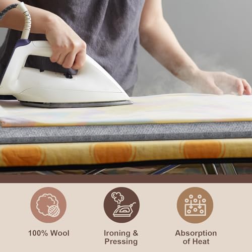Image of Somime 13x17 inch Wool Pressing Mat, 100% New Zealand Wool Ironing Mat | Felted Wool Ironing Board for Sewing, Quilting, DIY Crafts, and Embroidery