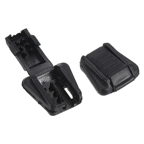 Extremidades de cordão com zíper, pacote com 25, fecho de correr, fivela de 18 mm, para mochilas, jaquetas, malas, bolsas, preto