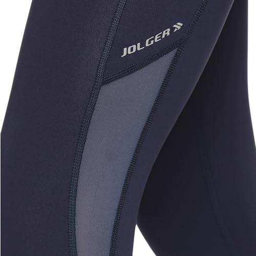 Image of JOLGER Women's High-Waisted Yoga & Workout Tights - Ultra-Stretch Fabric with Breathable Mesh Panels, Moisture-Wicking Leggings for Yoga, Pilates, Running, and Gym Training. Performance Activewear.