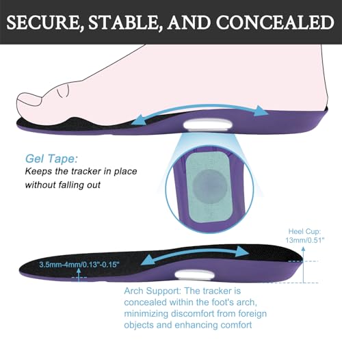 Image of Endoto Insoles for Airtag Tracking Devise Hidden Holder for Kids Child and Adults, Comfortable Securely Mounted Shoe Inserts for Footwear (US Patent: USD1082268) (270mm)