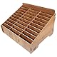 Operitacx 30-Raster-Holz-Handy-Aufbewahrungsbox Verstellbarer Handyhalter-Desktop-Organizer Für Schule Büro Konferenzraum