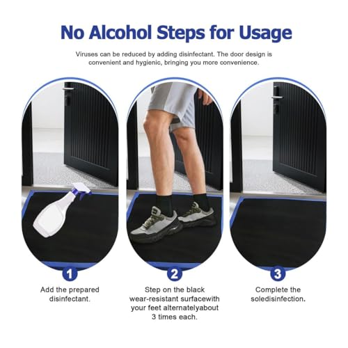 Tapis désinfectant pour chaussures 60x110cm en éponge absorbante d'entrée