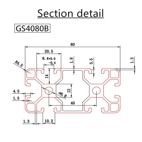 Profilé aluminium 4080 anti-vibration de 200mm pour cockpit de simracing - 3