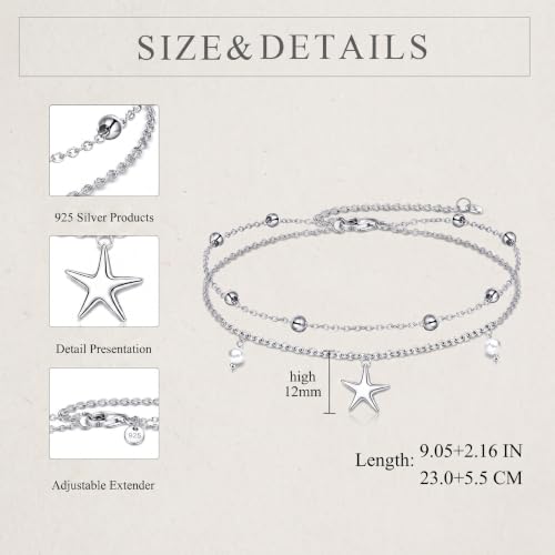 Image of TIGER RIDER Dragonfly Anklet Sterling Silver Dragonfly Gifts Jewelry for Women with Crystal Birthday Anniversary