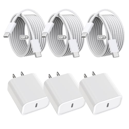 iPhone 17 16 15 Charger Fast Charging,3Pack 20W Fast Charging USB C Charger