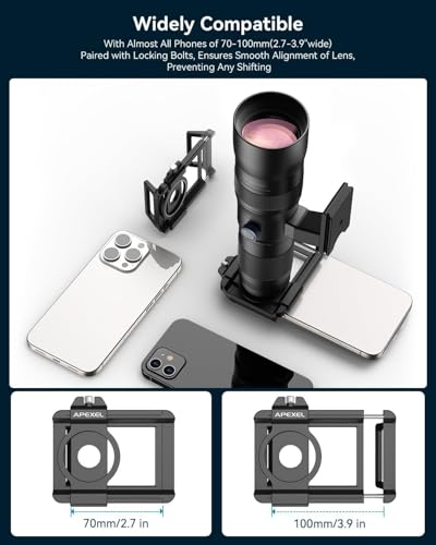 20-60X Zoom Telephoto Lens, Evil Eye High Power HD Telephoto Phone Lens with Tripod and Universal Phone Clip for iPhone 16/15/14/13 Series, Samsung, Android Phone and Most Smartphone