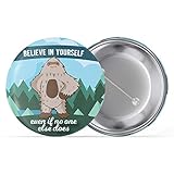 An iconic member of the cryptid family, this mysterious mythological monster exudes confidence and even a bit of sass. This cute Bigfoot pin and its funny quote will bring you a daily morale boost and a smile. A Sasquatch pin is the perfect stocking ...