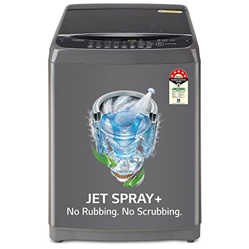 Image of LG 9 Kg 5 Star Smart Inverter Fully-Automatic Top Load Washing Machine Appliance (T90SJMB1Z, Middle Black, TurboDrum | Jet Spray+)