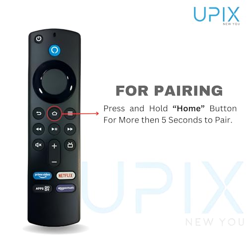 Image of Upix Compatible Amazon Fire TV Stick 3rd Generation Smart TV Remote No. 1113 | with Voice | Exactly Same Remote Will Only Work | Will Work with FIRE TV Stick ONLY | Pairing is Required