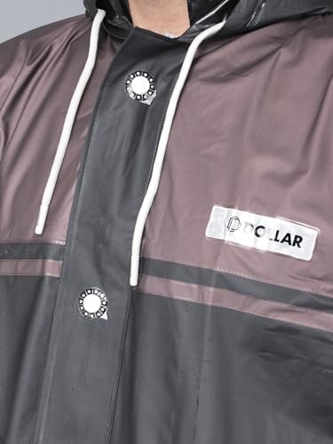 Image of Dollar Rainguard Men's PVC Full Sleeve Solid Raincoat with Adjustable Hood and Pocket
