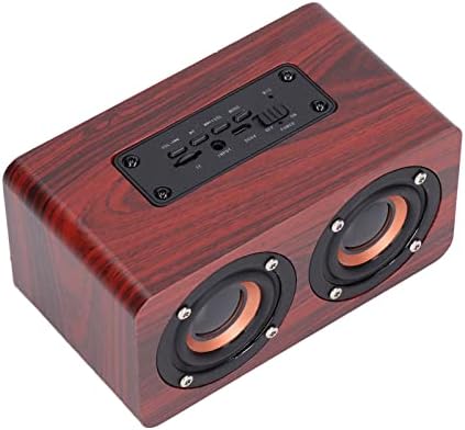 Aurikall Portable Dual Speaker Sound System with Wooden Finish, USB Charging, Hands Free Call, TF Card Playback, and 3.5mm Wired Input — view 4