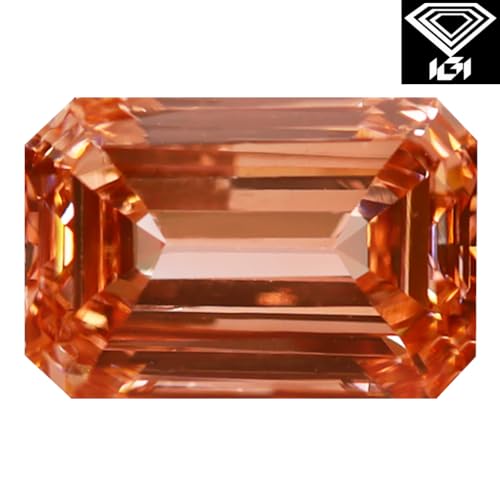 IGI Certified Fancy Intense Pink CVD Diamond 1,27 ct Szlif szmaragdowy (7,59 x 5,07 x 3,13 mm) VS2 Czystość Luźny diament CVD, Large, Diament CVD, Diament sztuczny