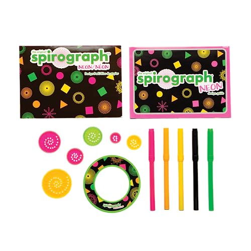 Spirograph Neon Set | Create Amazing Endless Designs in Vibrant Neon Colours | 30 Pieces Set Including Precision Parts, Pens & Spiro-Putty | Creative Arts & Crafts Activity | for Ages 8+ - Image 3