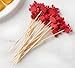 Mini crabs Cocktail Picks,4.7 Inch Natural Bamboo Toothpicks,For Appetizers, Dessert Foods, Tropical Parties, Fruit Parties to Decorate 100 Counts