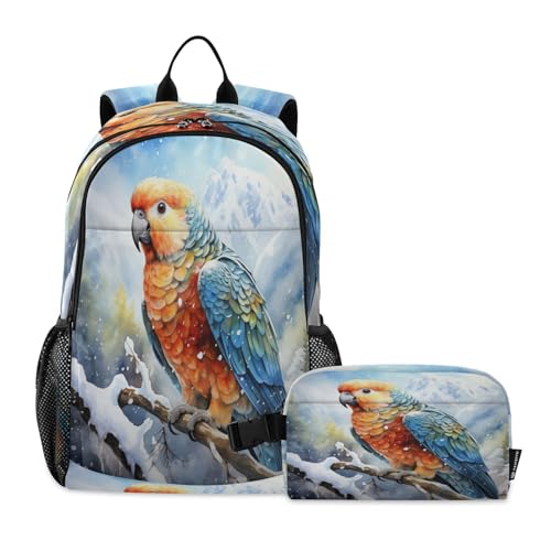 Enfants aquarelle perroquet sac à dos contre la fatigue