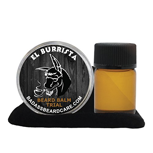 Badass Beard Care Beard Oil and Balm Trial Pack For Men - El Burrista Scent - Natural Ingredients, Keeps Beard and Mustache Full, Soft and Healthy, Reduce Itchy, Flaky Skin, Promote Healthy Growth