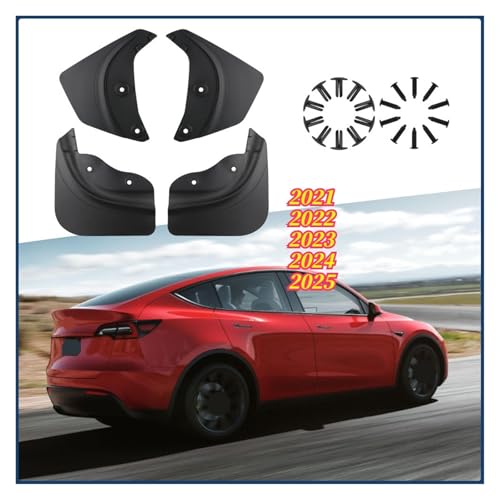 Garde-boue pour Tesla Model Y 2021-2023 | 4 pièces souples