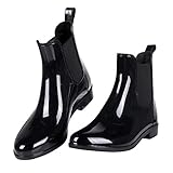 Evshine Women's Short Ankle Rain Boots Lightweight Chelsea Rain Boots Rubber Waterproof Booties...