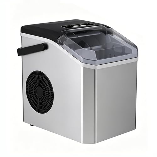 Fabricadora de hielo automática con asa y doble tamaño de cubos miniatura 1