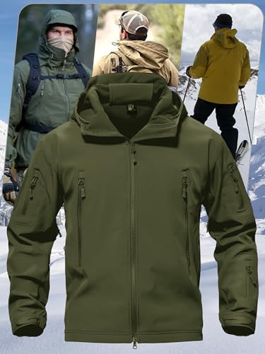 image for TACVASEN Men Winter Windproof Snowboard Softshell Parka Jacket Tactica