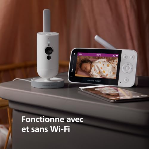 Philips Avent Connected Baby Monitor with Wi-Fi, HD Camera, Infrared Night Vision, Crying Detection, Two-Way Audio, 12 Hours Playtime, Model SCD951/26 - 6