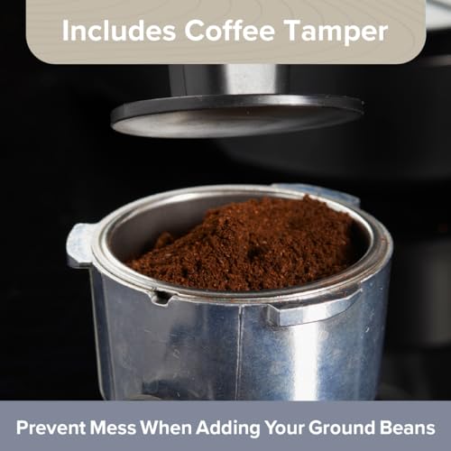 Quest Espresso Coffee Machine / 15 Bar Pressure/Filter & Measuring Cups Included / 1.2L Water Tank/Dual Stainless Steel Filter/Compatible with Ground Beans / 1100W - Image 4