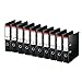 Esselte 320250 - Pack de 10 Archivadores de Palanca Standard, Negro, Lomo de 75 mm, A4, PP, 29 x 7,2 cm, 2 Agujeros, 10 Unidades, Capacidad para 550 Hojas, con Portaetiquetas Personalizable